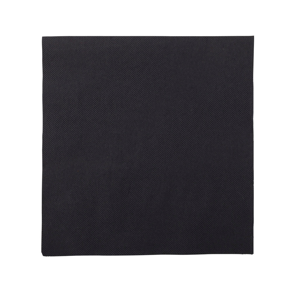 Luxenap Square Black Paper Napkin - Micropoint, 2-Ply - 15 1/2" x 15 1/4" - 50 count box