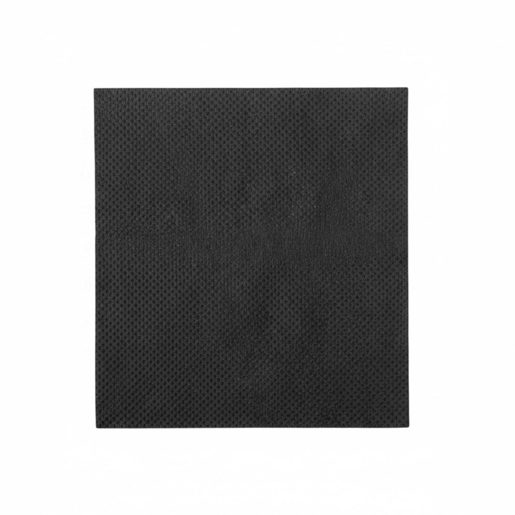 Luxenap Square Black Paper Cocktail Napkin - Micropoint, 2-Ply - 7 3/4" x 7 3/4" - 100 count box