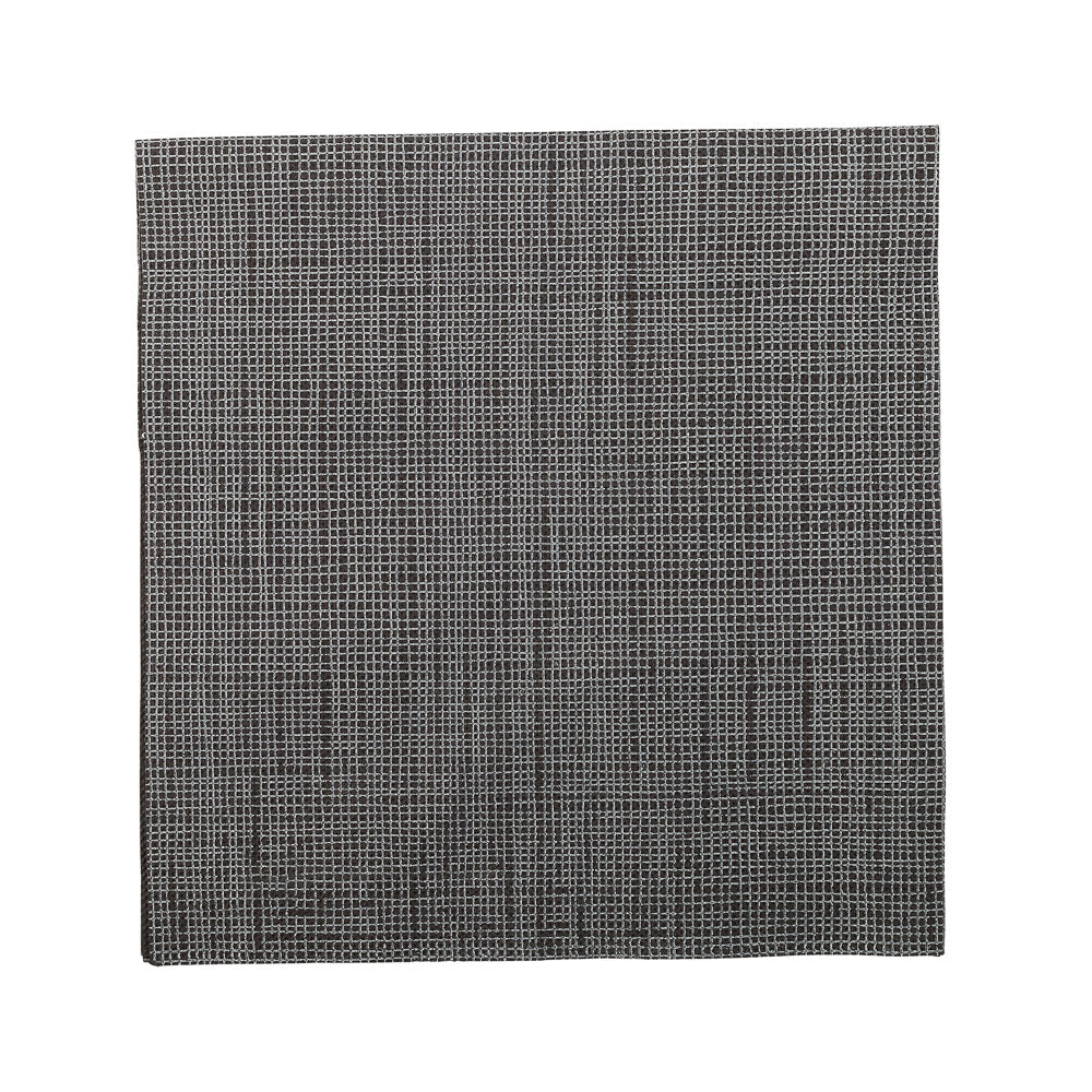 Luxenap Square Black Paper Napkin - Micropoint, 2-Ply, with White Threads - 15 1/2" x 15 1/4" - 50 count box