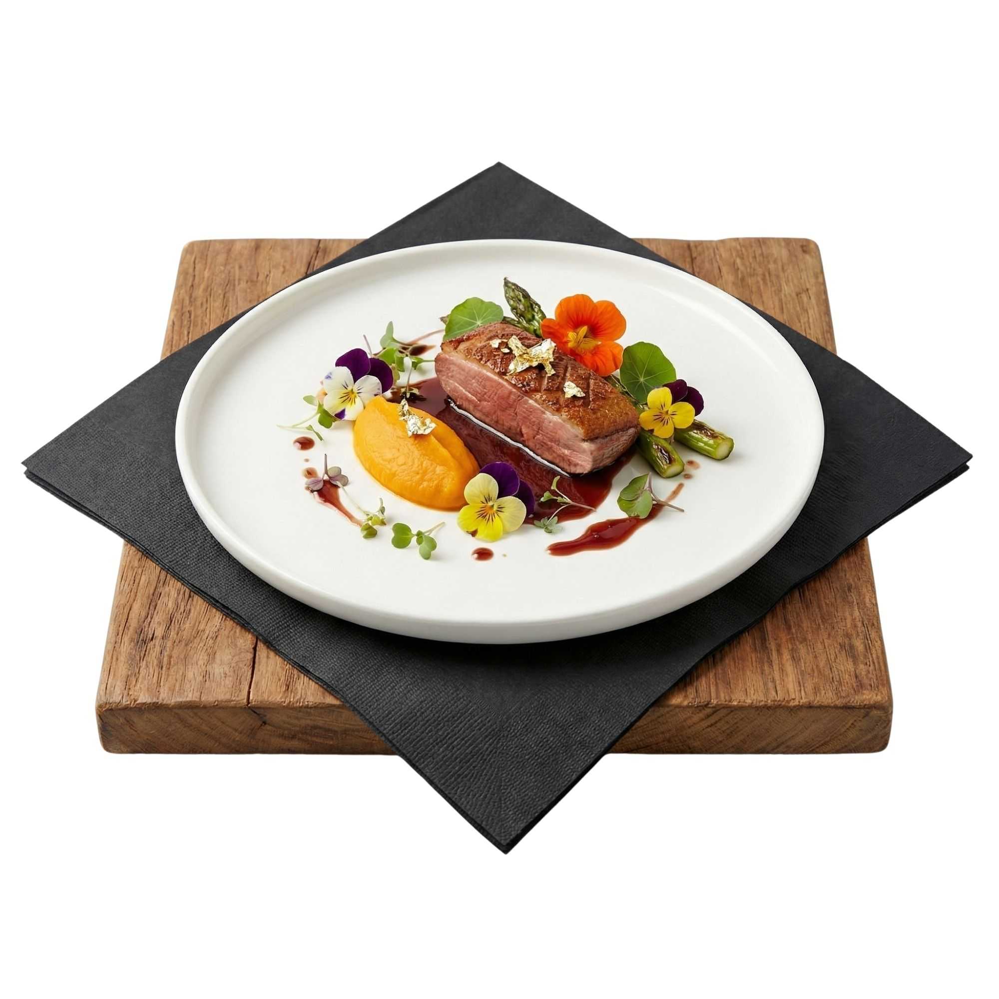 Luxenap Square Pure Black Paper Napkin - Air Laid - 15 3/4" x 15 3/4" - 600 count box