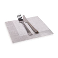 Luxenap Square White Paper Napkin - Air Laid, with Gray Threads - 15 3/4" x 15 3/4" - 600 count box