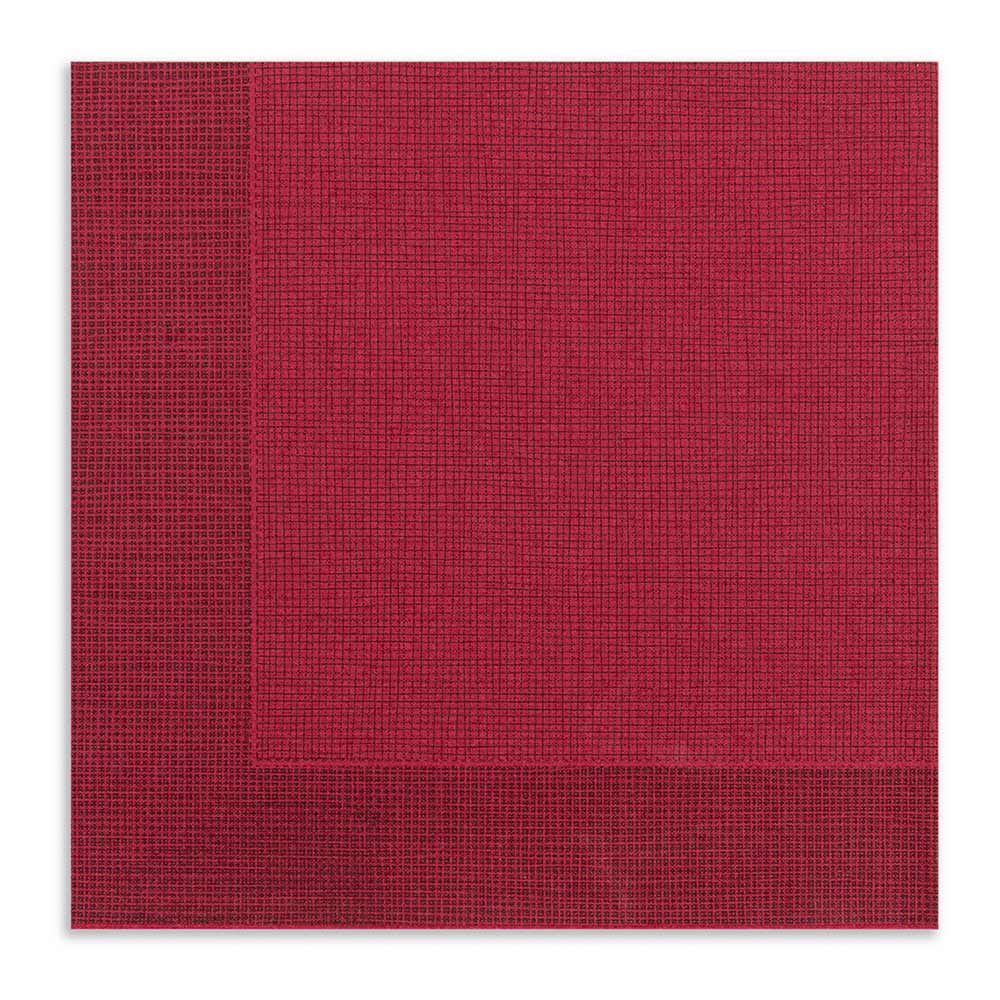 Luxenap Square Bordeaux Paper Napkin - Air Laid, with Black Threads - 15 3/4" x 15 3/4" - 600 count box