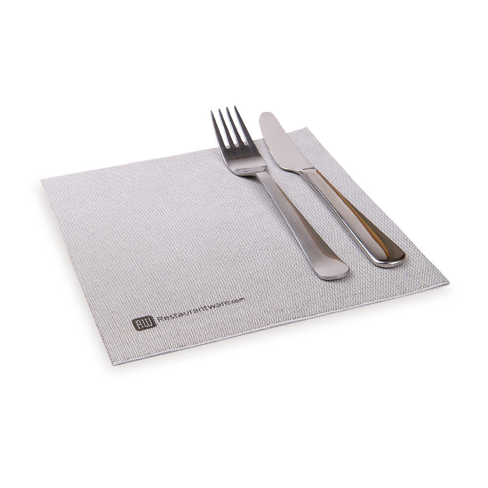 Luxenap Square Gray Paper Napkin - Micropoint, 2-Ply - 15 1/2" x 15 1/4" - 1800 count box