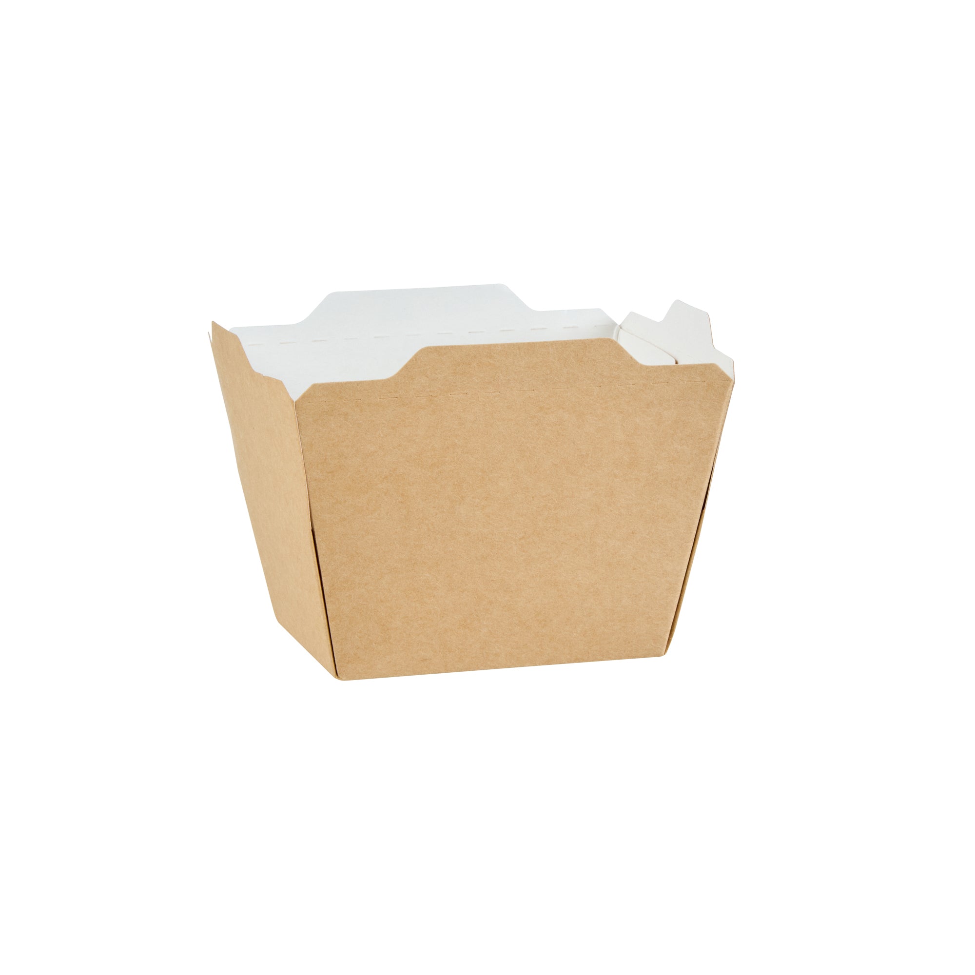 Cafe Vision 17 oz Rectangle Kraft Paper Small Click Lock Container - 4 1/4" x 3 1/4" x 2 3/4" - 200 count box