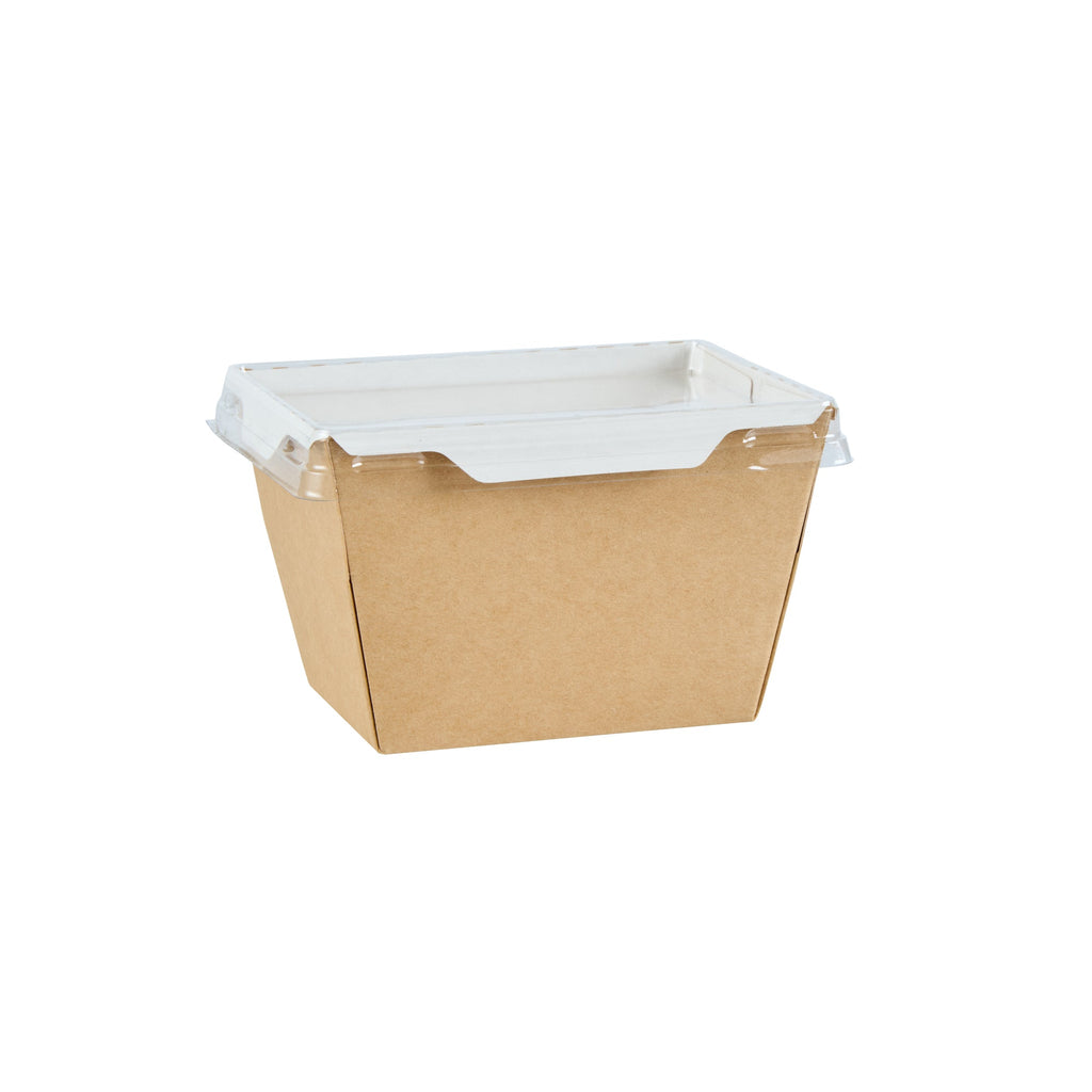 Cafe Vision Rectangle Clear Plastic Lid - Fits Small Click Lock Container - 200 count box