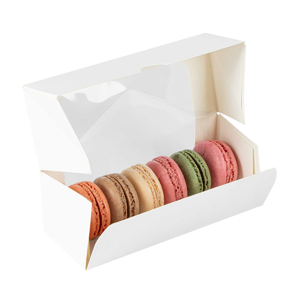 Cafe Vision 13 oz Rectangle White Paper Small Take Out Container - 6" x 2 1/2" x 2" - 200 count box