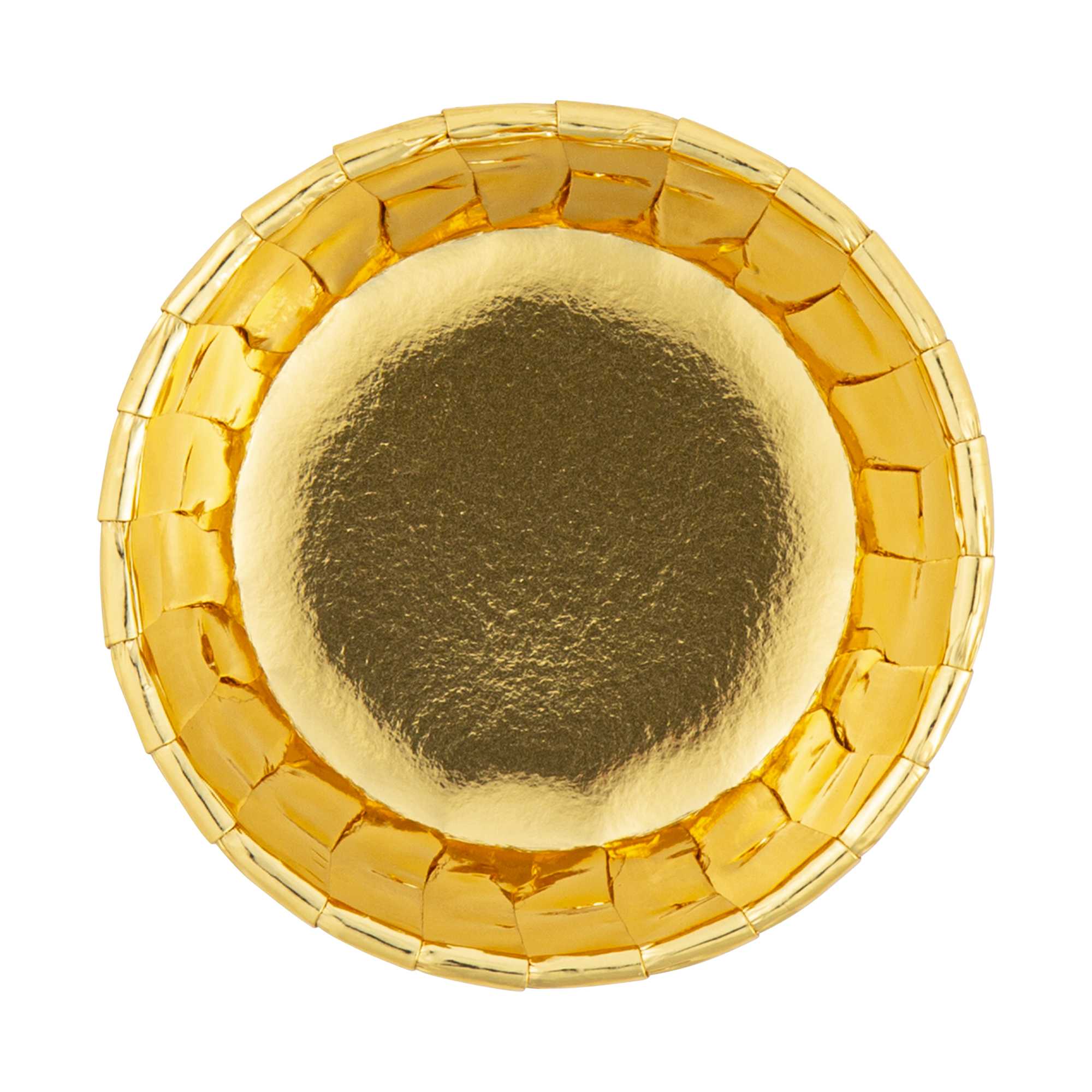 Panificio 3 oz Round Rose Gold Paper Small Baking Cup - Pleated - 2 1/2" x 2 1/2" x 1 1/2" - 200 count box