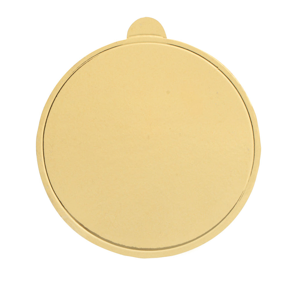 Pastry Tek Round Gold Paper SturdyServe Base - 3" x 3" - 200 count box