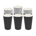 Restpresso 16 oz Black Paper Coffee Cup - Ripple Wall - 3 1/2" x 3 1/2" x 5 1/2" - 500 count box