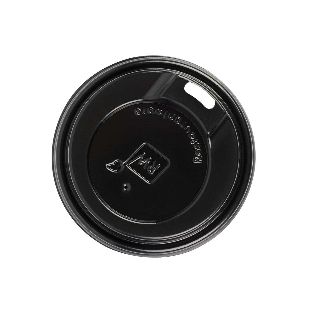 Restpresso Black Plastic Coffee Cup Lid - Fits 4 oz - 500 count box