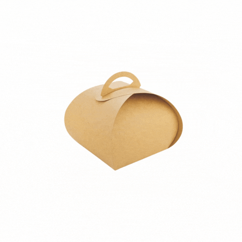 Ingenero Kraft Paper Small Lunch and Cake Box - 6 1/2" x 6 1/2" x 6 1/2" - 100 count box