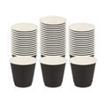 Restpresso 8 oz Round Black Paper Coffee Cup - Double Wall - 3 1/2" x 3 1/2" x 3 1/4" - 500 count box