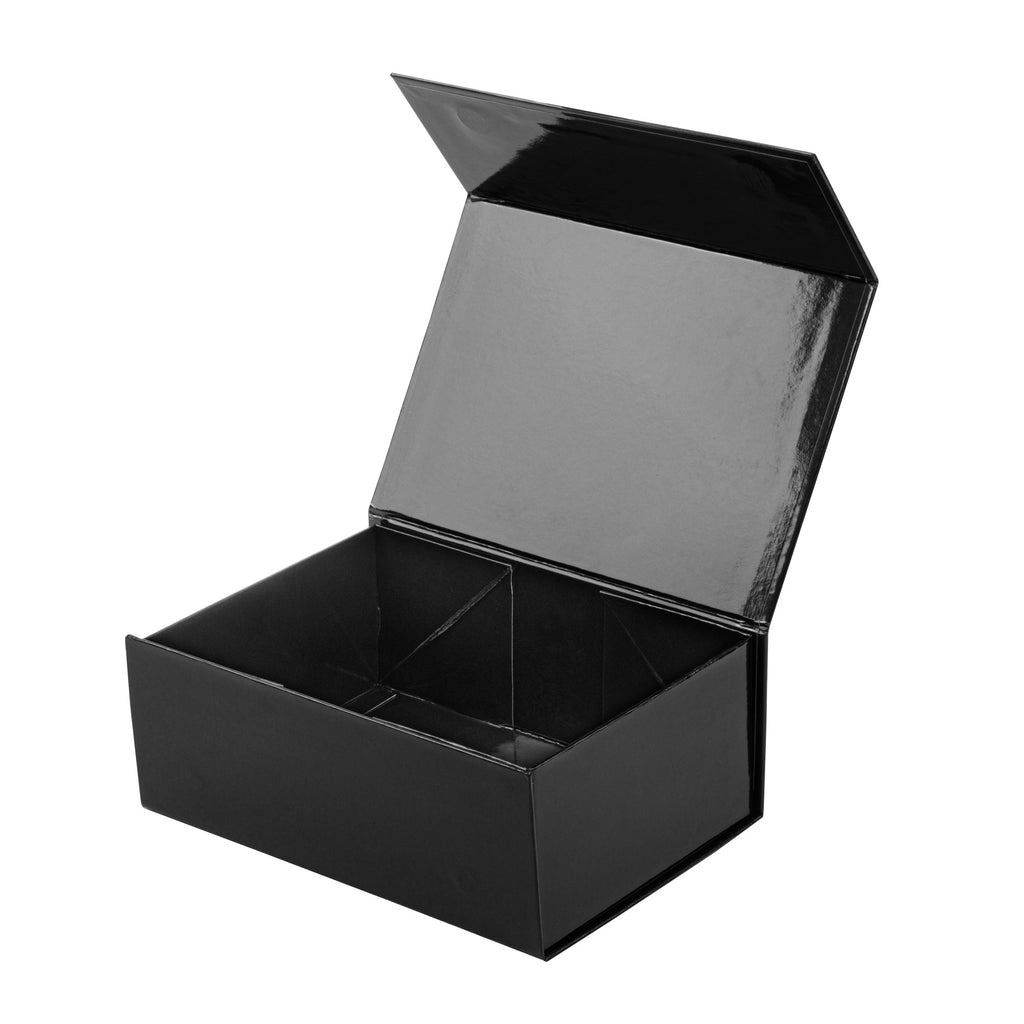 Cater Tek Rectangle Black Paper Medium Tic Tac Box - Magnetic - 9" x 6" x 3 1/2" - 10 count box