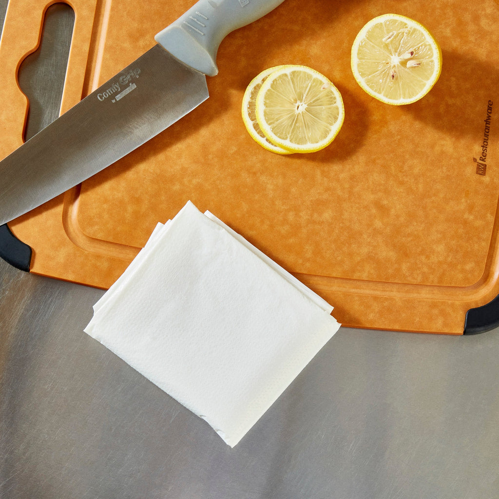 Clean Tek Professional White Plastic Disposable Apron - 42" x 27 1/2" - 100 count box