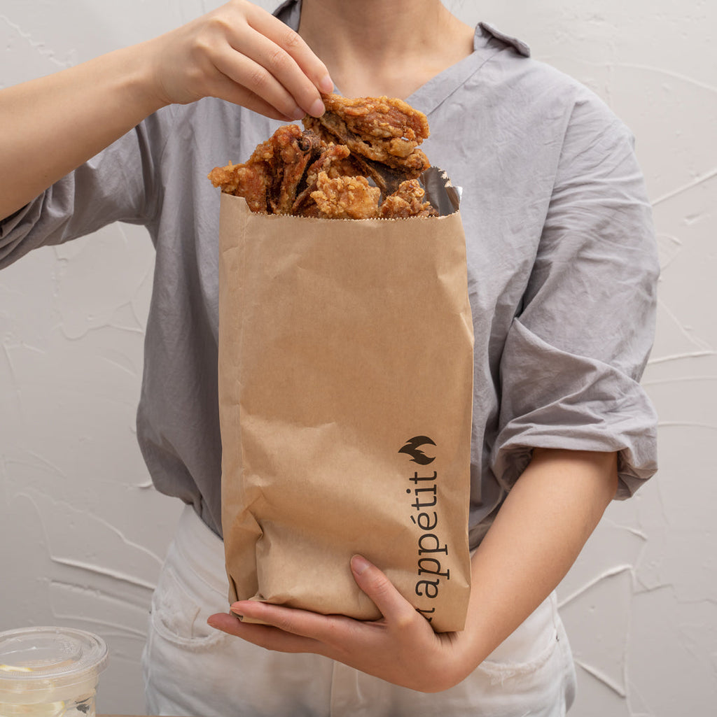 Bag Tek Kraft Paper Printed Foil Bag - 1/2 Gallon, Bon Appetit - 6 1/2" x 4 1/4" x 14 1/2" - 100 count box