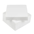 Luxenap Square White Paper Linen-Feel Cocktail Napkin - Air Laid - 9 1/2" x 9 1/2" - 50 count box
