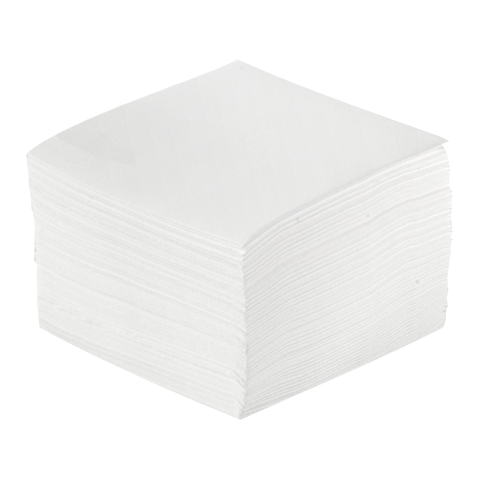 Luxenap Square White Paper Linen-Feel Cocktail Napkin - Air Laid - 9 1/2" x 9 1/2" - 50 count box