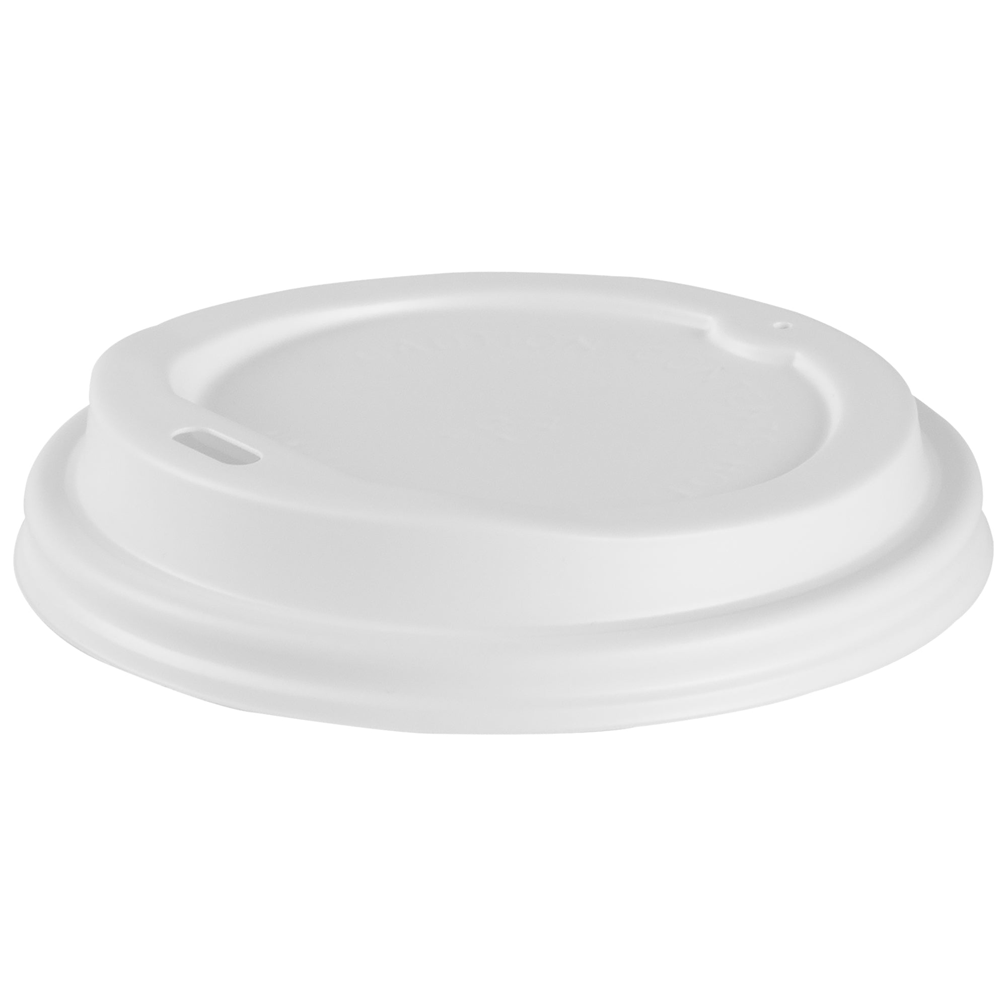 Restpresso 20 oz Purple and White Stripe Paper Single Wall Coffee Cup - with White Lid - 3 1/2"x 3 1/2"x 6 1/2" - 20 count box