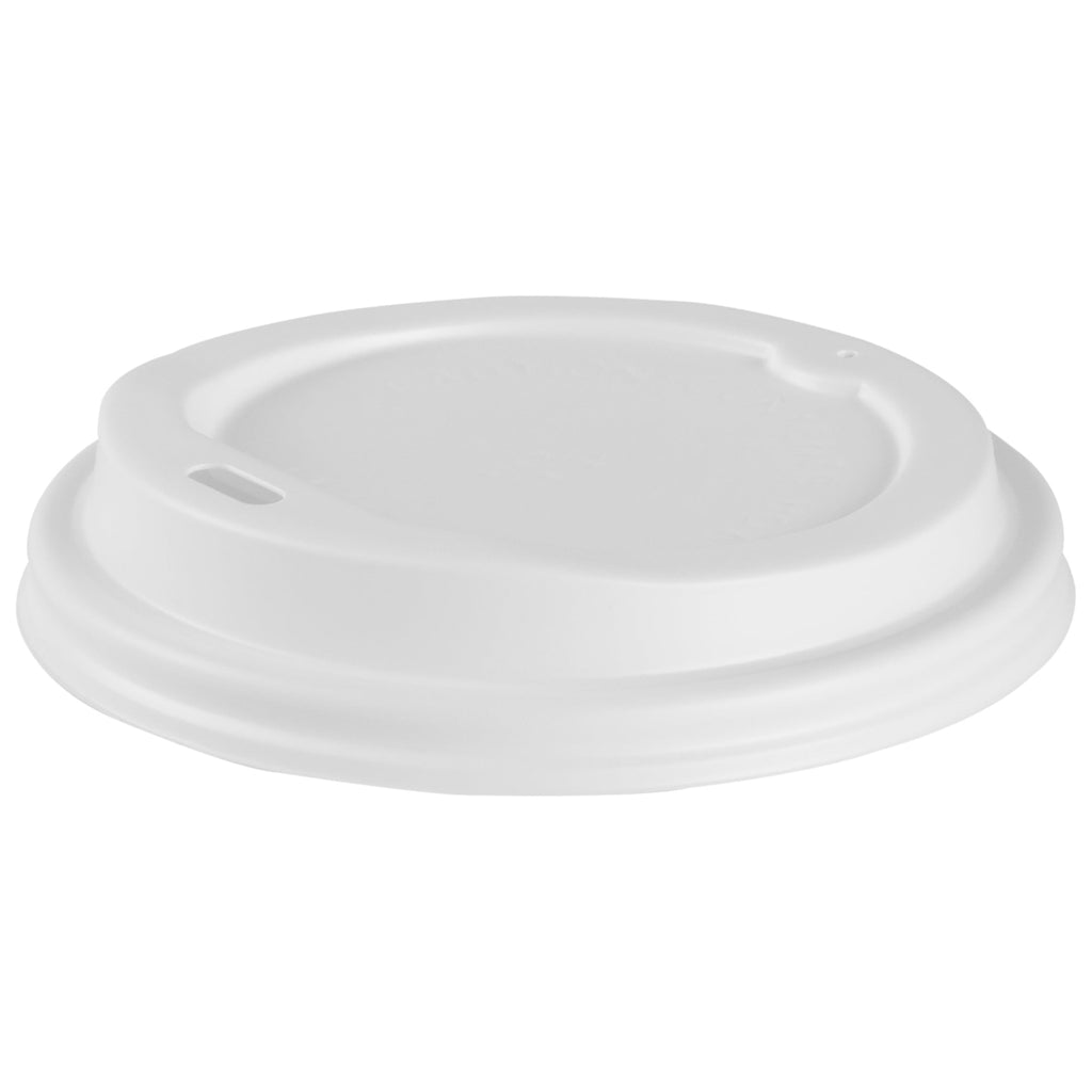 Restpresso 20 oz Red and White Stripe Paper Single Wall Coffee Cup - with White Lid - 3 1/2"x 3 1/2"x 6 1/2" - 400 count box
