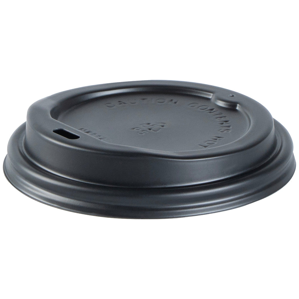 Restpresso 16 oz Red and White Stripe Paper Single Wall Coffee Cup - with Black Lid - 3 1/2"x 3 1/2"x 5 1/2" - 400 count box