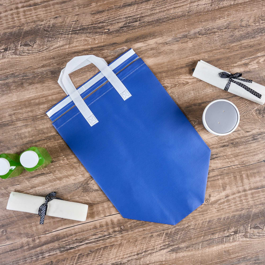 Bag Tek Blue Insulated Take Out Bag - Tamper-Evident - 11 3/4" x 7 3/4" x 12 1/2" - 25 count box