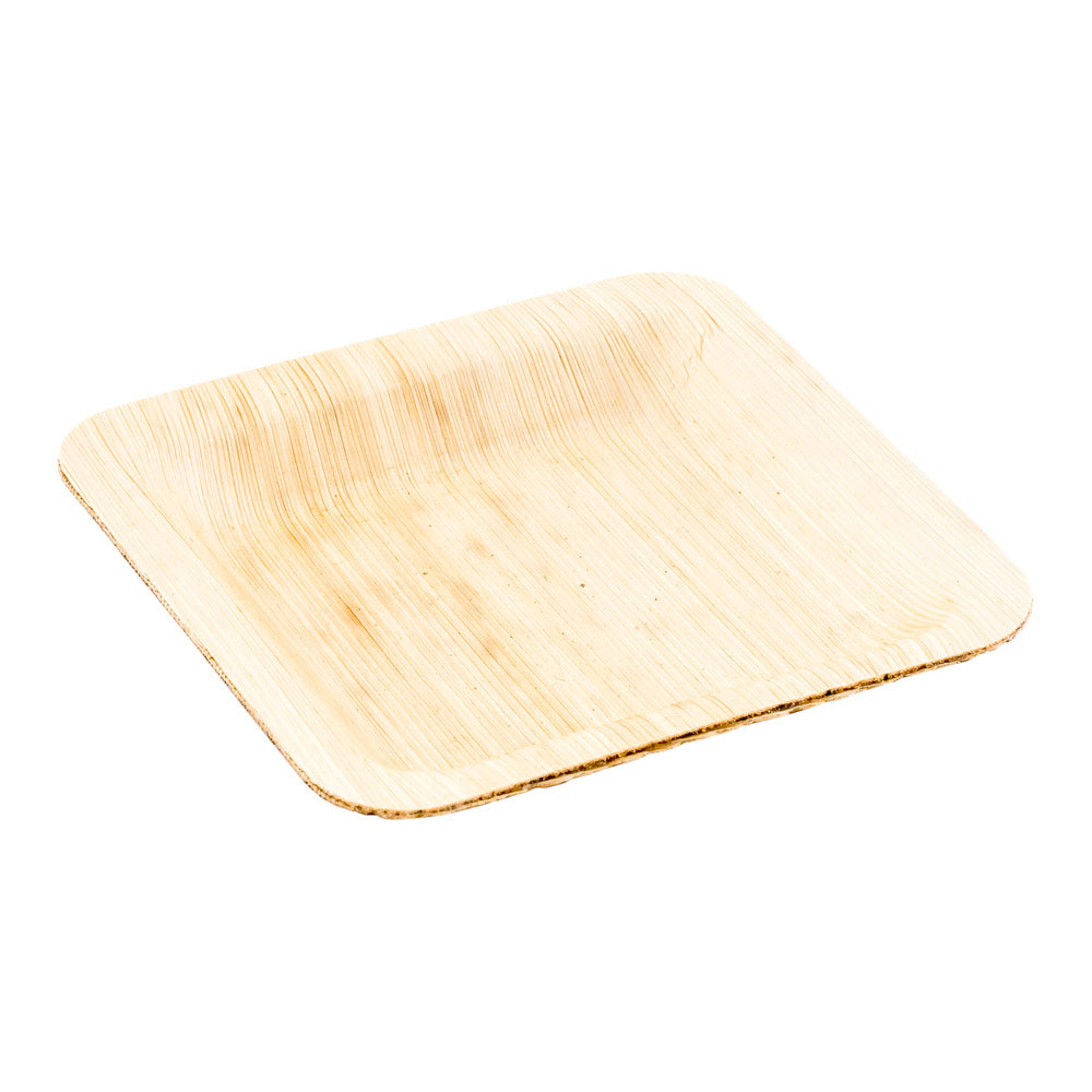 Bambuddha Square Leaf Plate - Bamboo - 3 1/2" x 3 1/2" x 1/2" - 100 count box