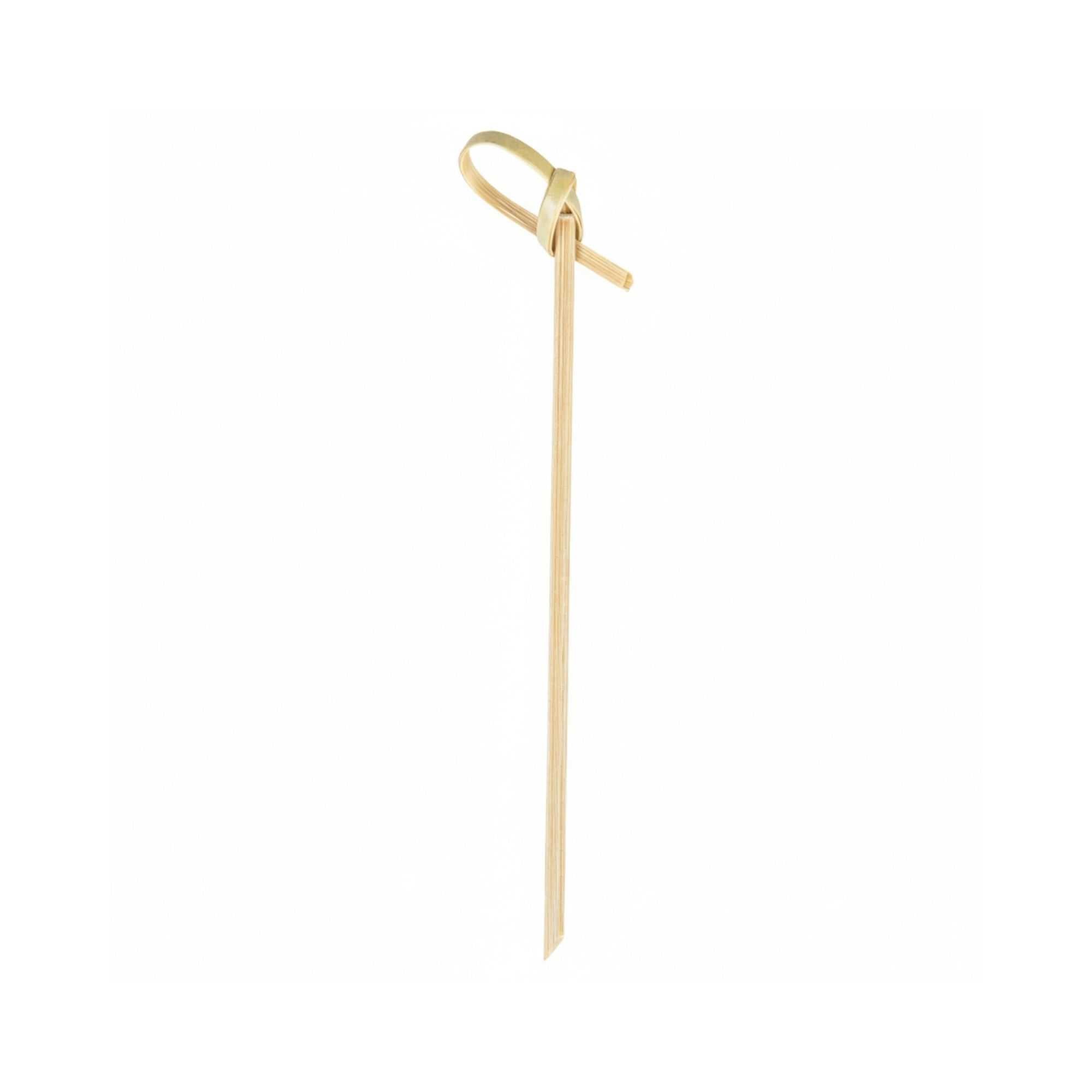 Pixy Natural Bamboo Knotted Pick - 4" x 1/2" - 1000 count box