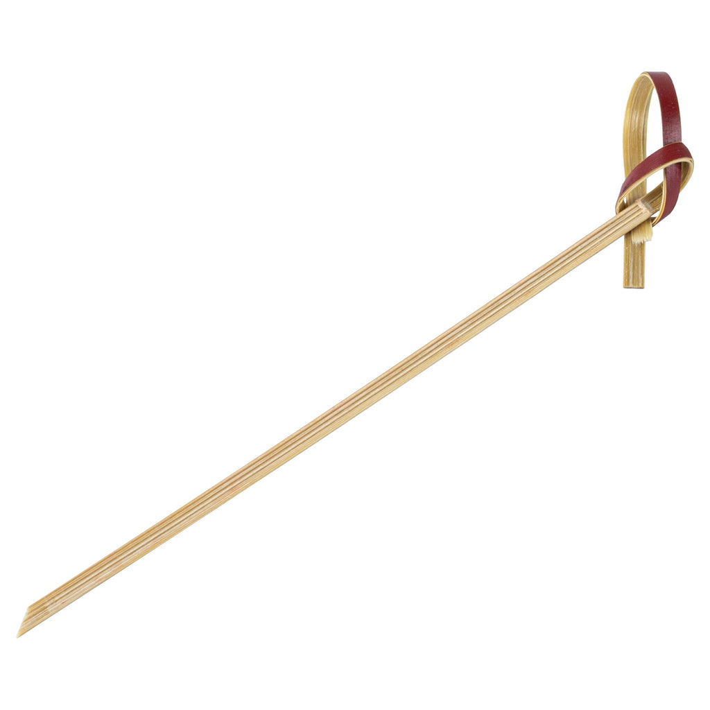 Pixy Brown Bamboo Knotted Pick - 4" x 1/2" - 1000 count box