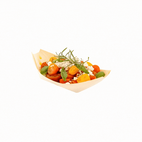 Taipei Natural Pinewood Medium Food Tray / Boat - 5 1/2" x 3 1/2" x 3/4" - 200 count box
