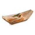 Bambuddha Natural Bamboo Large Food Tray / Boat - 8 1/2" x 4" x 3/4" - 200 count box