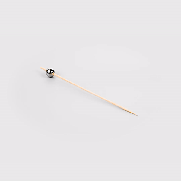 Pixy Silver Bamboo Sphere Skewer - 6" - 1000 count box