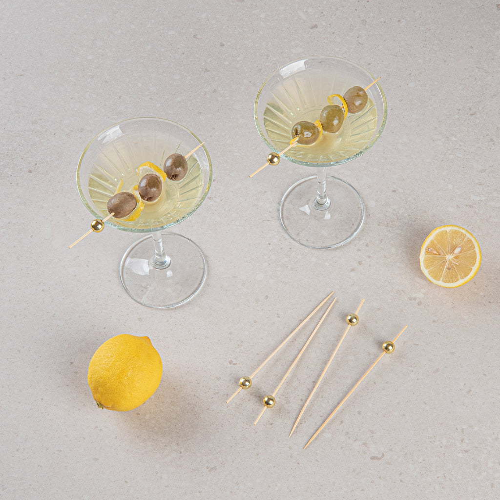 Pixy Gold Bamboo Sphere Skewer - 6" - 1000 count box