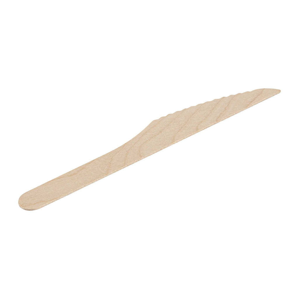 Taipei Natural Wood Knife - 6 1/2" x 3/4" - 500 count box