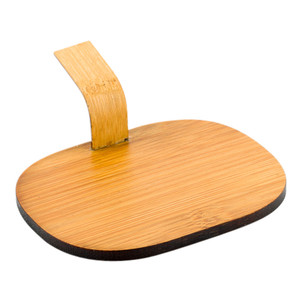 Bambuddha Deco Oval Natural Bamboo Serving Disk - 4" x 3" - 100 count box