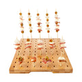 Pixy Natural Bamboo Paddle Pick Stand / Skewer Holder - 90 holes - 14 1/4" x 10" x 1" - 1 count box