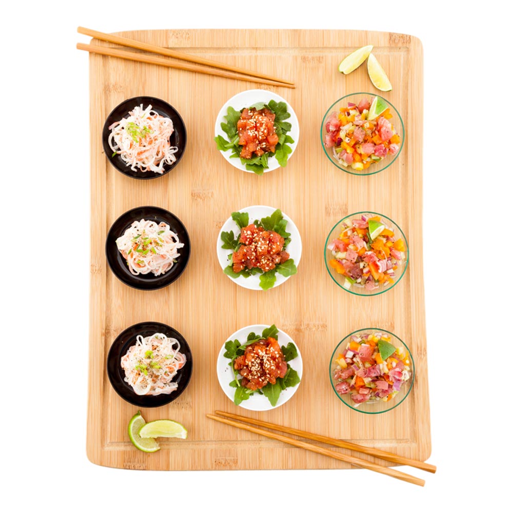 Bambuddha Rectangle Natural Bamboo Serving Board - 17 1/2" x 13 3/4" - 1 count box