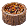 Bio Tek 30 oz Round Natural Acacia Serving Bowl - Varnished, Bark Edges - 6" x 6" x 3" - 1 count box