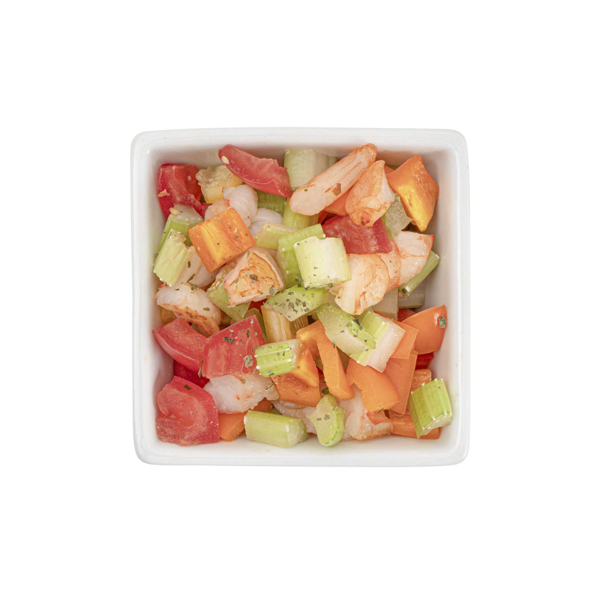 Chef 101 6 oz Square White Porcelain Kova Bowl - 3 1/2" x 3 1/2" x 2 1/2" - 10 count box