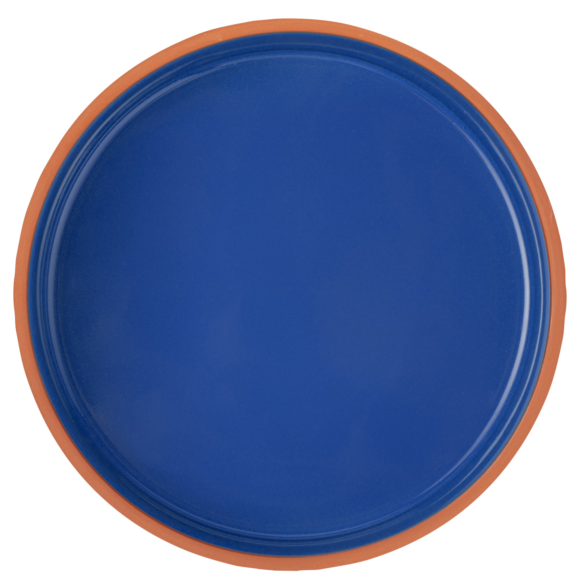 Terra Tek 51 oz Terracotta Cazuela Bowl - Blue Glazed Interior, Oven-Safe, Microwave-Safe - 9'' x 9'' x 2 1/4'' - 2 count box