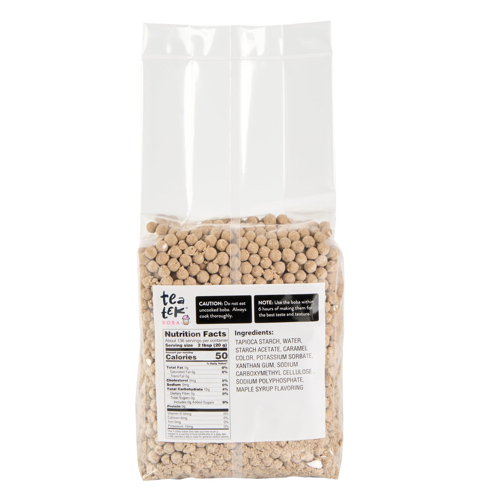 Tea Tek 6 lb Tapioca Boba Pearls - Chewy - 6 count box