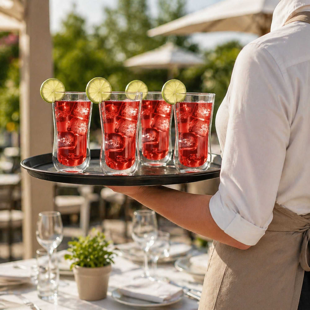 Forma Professional 10 oz Round Glass Beverage Glass - Double Wall - 3" x 3" x 5 3/4" - 10 count box