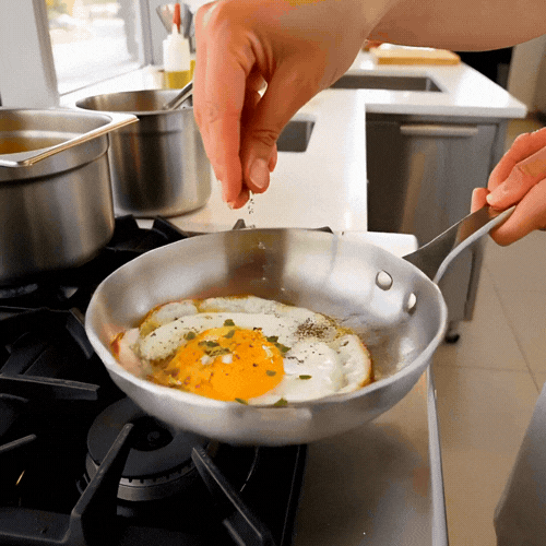Met Lux Round Silver Stainless Steel Mini Frying Pan - 4" x 4" x 3/4" - 1 count box