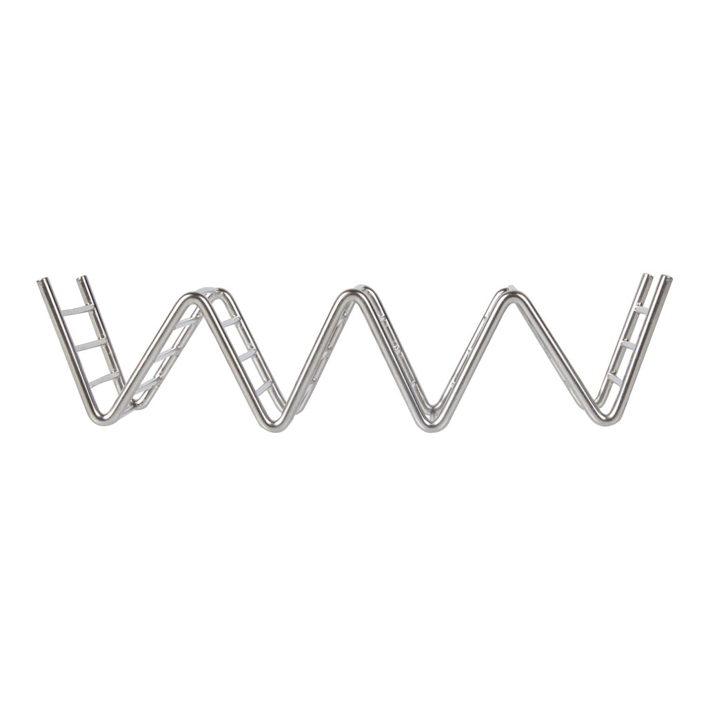 Met Lux Rectangle Silver Stainless Steel Quattro Taco Rack Stand - 4 Tacos - 7" x 2 1/2" x 1 1/2" - 1 count box