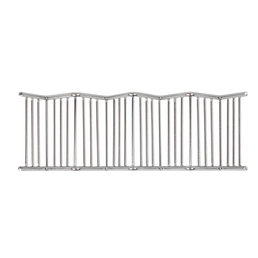 Met Lux Rectangle Silver Stainless Steel Quattro Taco Rack Stand - 4 Tacos - 7" x 2 1/2" x 1 1/2" - 1 count box