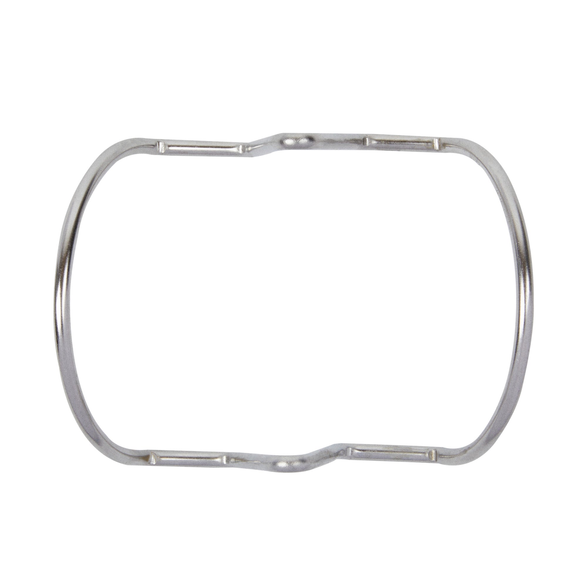 Met Lux Rectangle Silver Stainless Steel Duo Taco Rack Stand - 2 Tacos - 4 1/4" x 3 1/4" x 1 1/2" - 1 count box