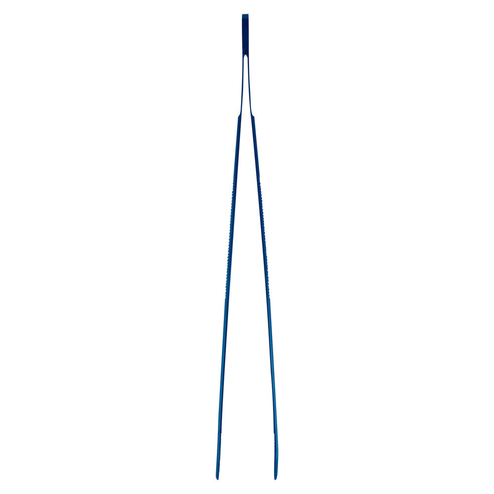 Perfect Point Titanium Blue Stainless Steel Short Slant Nose Tweezers - 9 1/2" x 3/4" x 1/2" - 1 count box