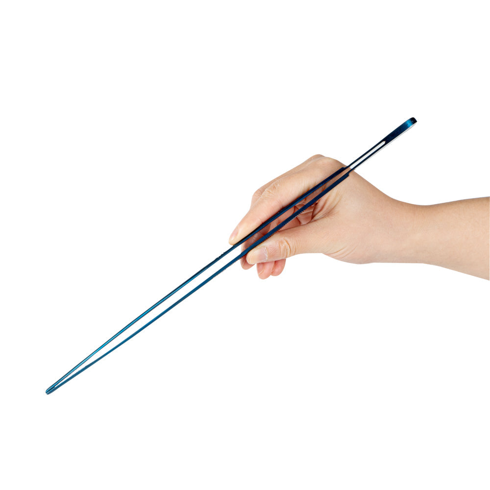 Perfect Point Titanium Blue Stainless Steel Long Straight Tweezers - 11 3/4" x 3/4" - 1 count box