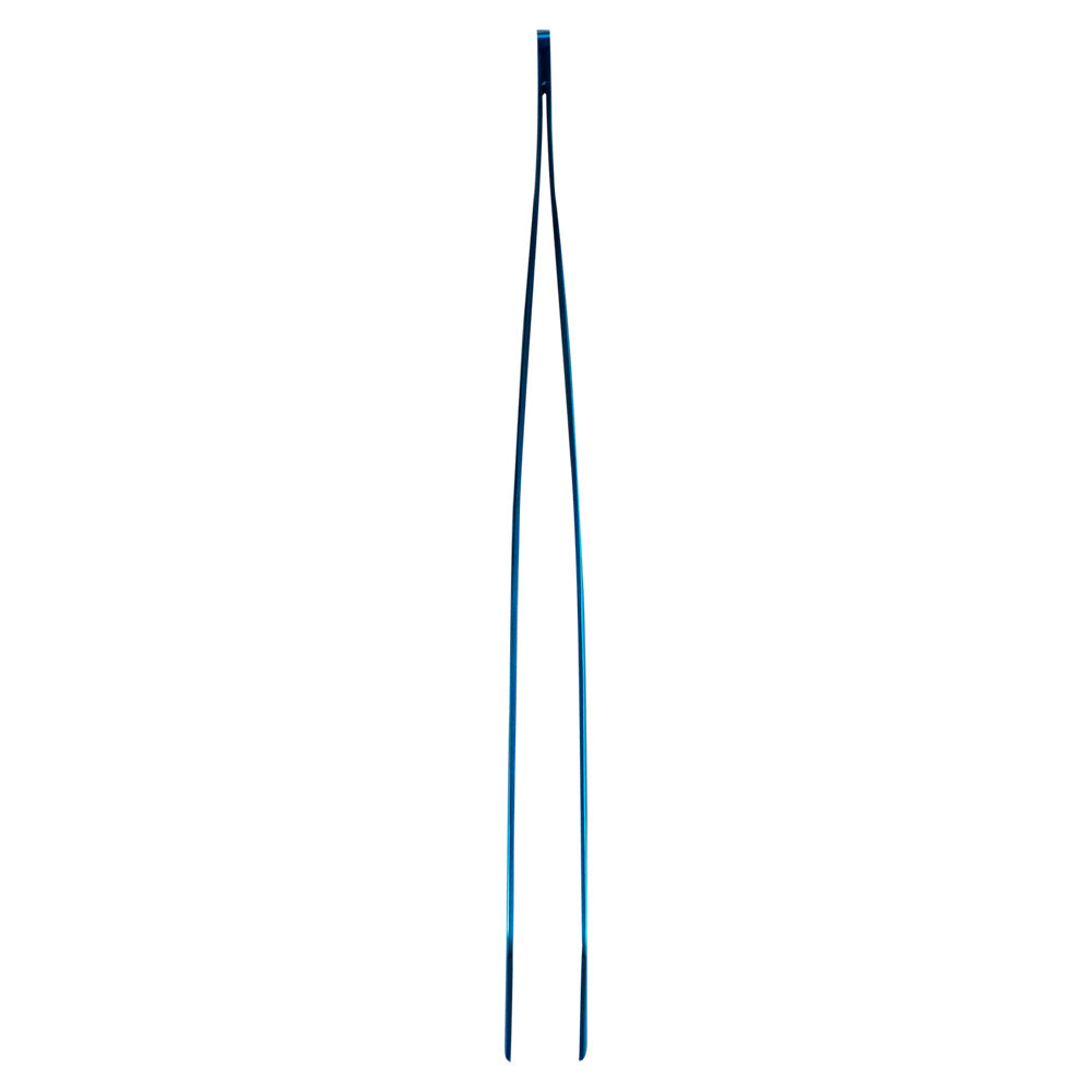 Perfect Point Titanium Blue Stainless Steel Long Slant Nose Tweezers - 11 3/4" x 3/4" x 1/2" - 1 count box