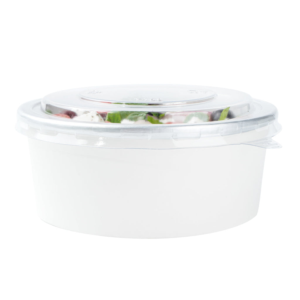 Foil Lux Clear Plastic Take Out Container Lid - Fits 17, 25 and 33 oz - 6" x 6" x 1/4" - 200 count box