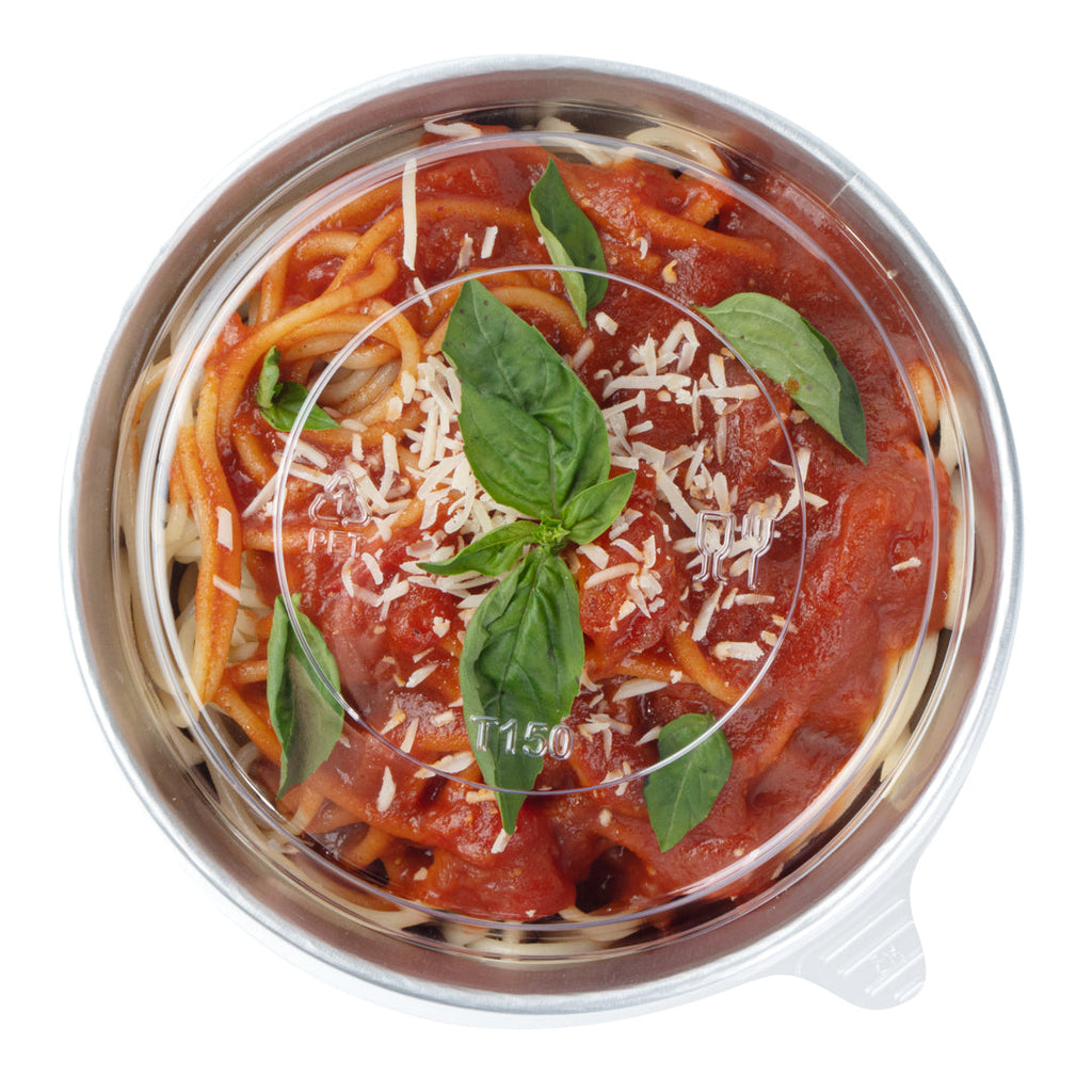 Foil Lux Clear Plastic Take Out Container Lid - Fits 17, 25 and 33 oz - 6" x 6" x 1/4" - 200 count box